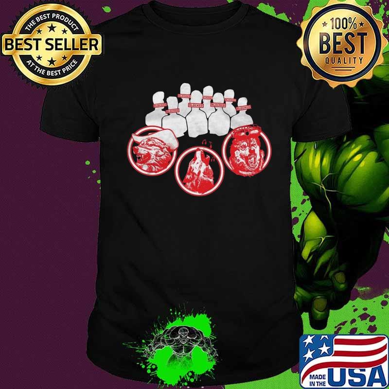 Official wolf bowling blocked shirt