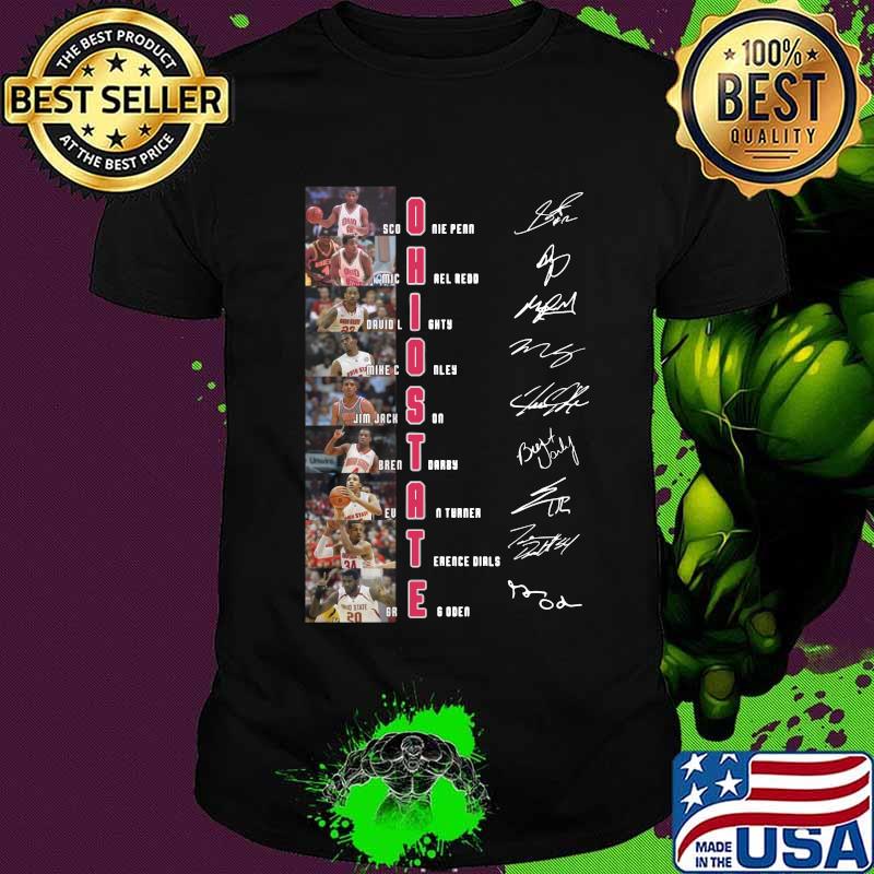 Ohio state buckeyes men's basketball players signatures shirt