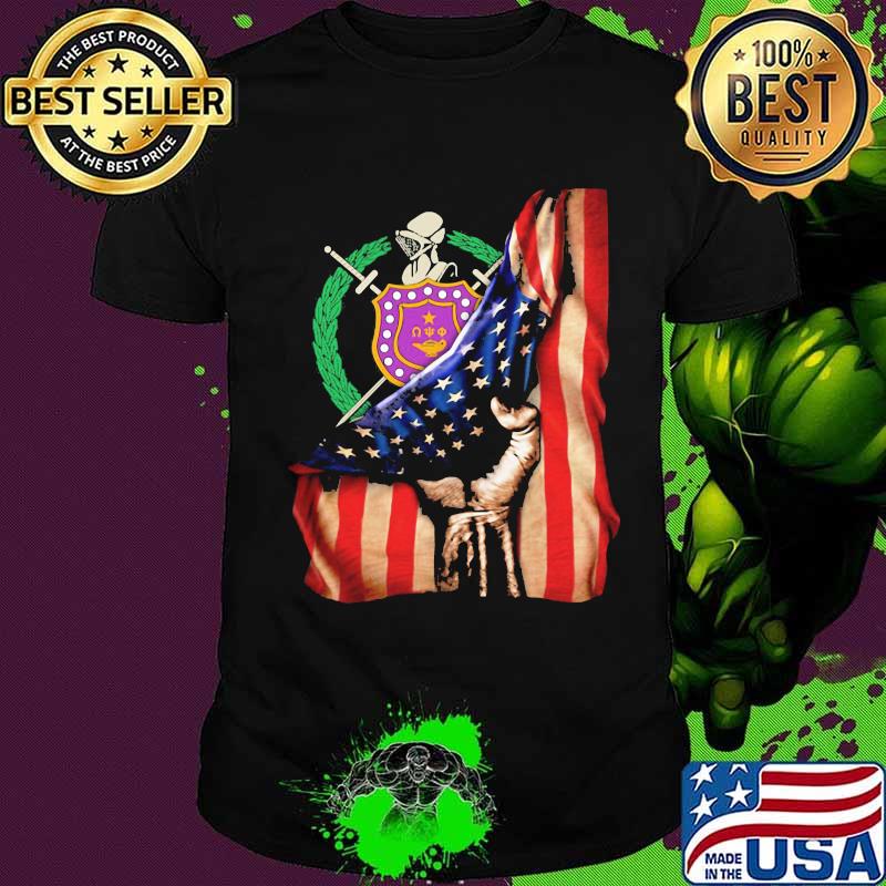 Omega psi phi american flag independence day shirt