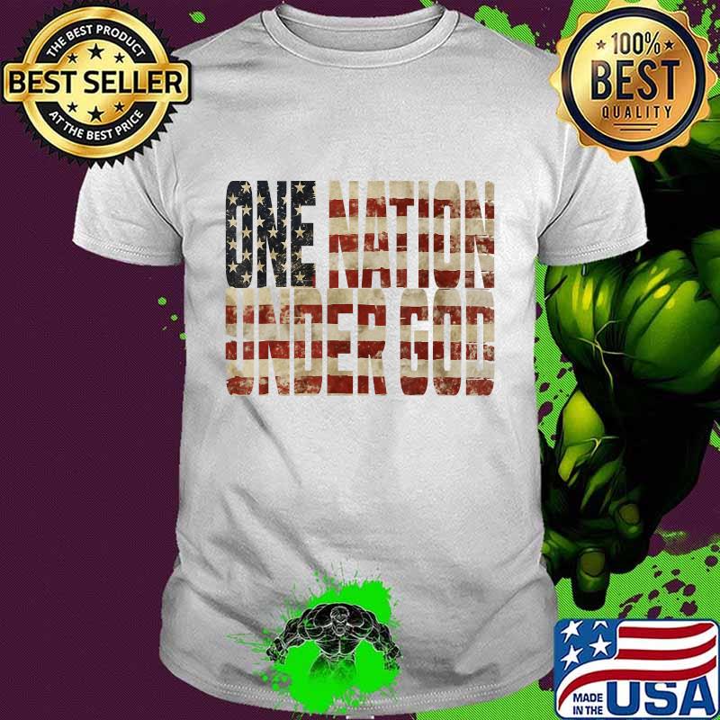 One Nation Under God American Flag Patriotic T-Shirt