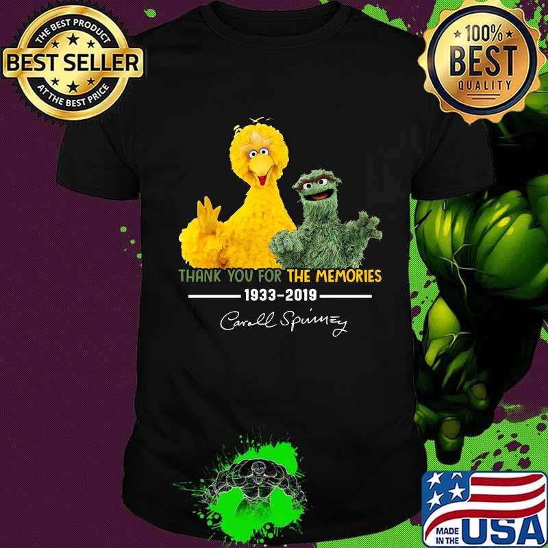 Orange oscar the grouch thank you for the memories 1933 2019 signature shirt