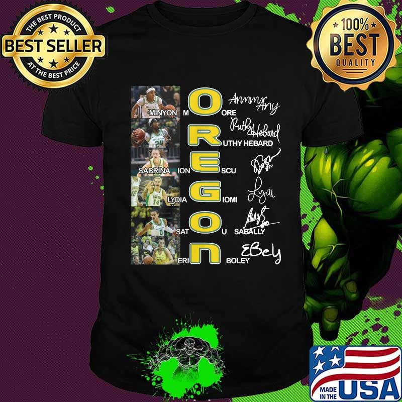 Oregon duck basketball players signatures shirt