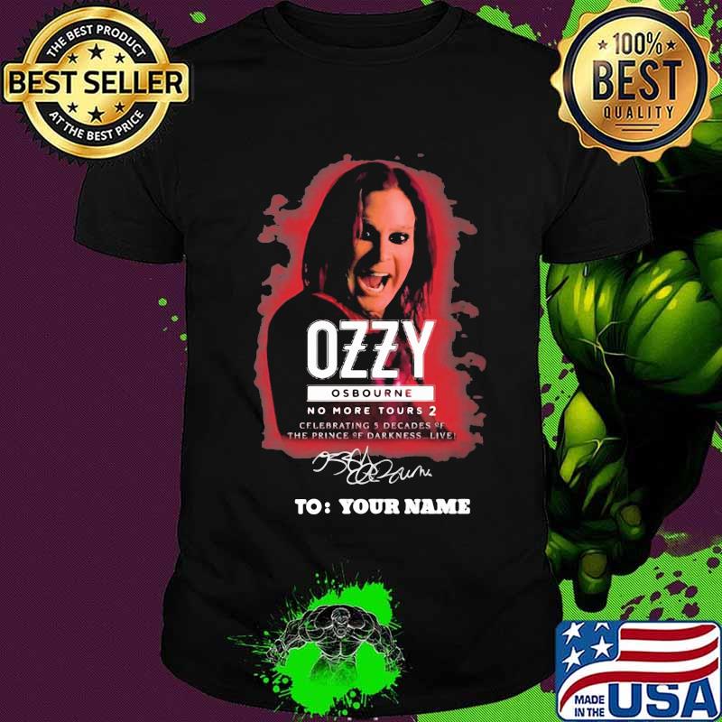 Ozzy osbourne no more tours 2 celebrating 5 decades of the prince of darkness live signatures shirt