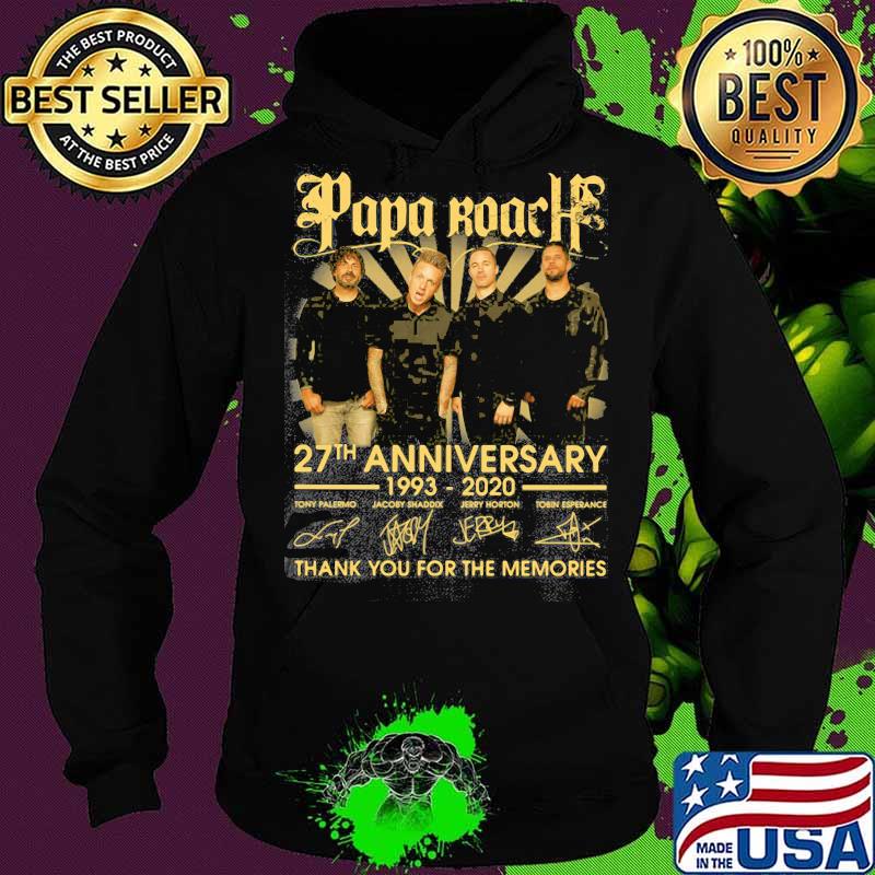 Papa roach 27th anniversary 1993 2020 thank you for the memories signatures s Hoodie Papa roach 27th anniversary 1993 2020 thank you for the memories signatures s Hoodie