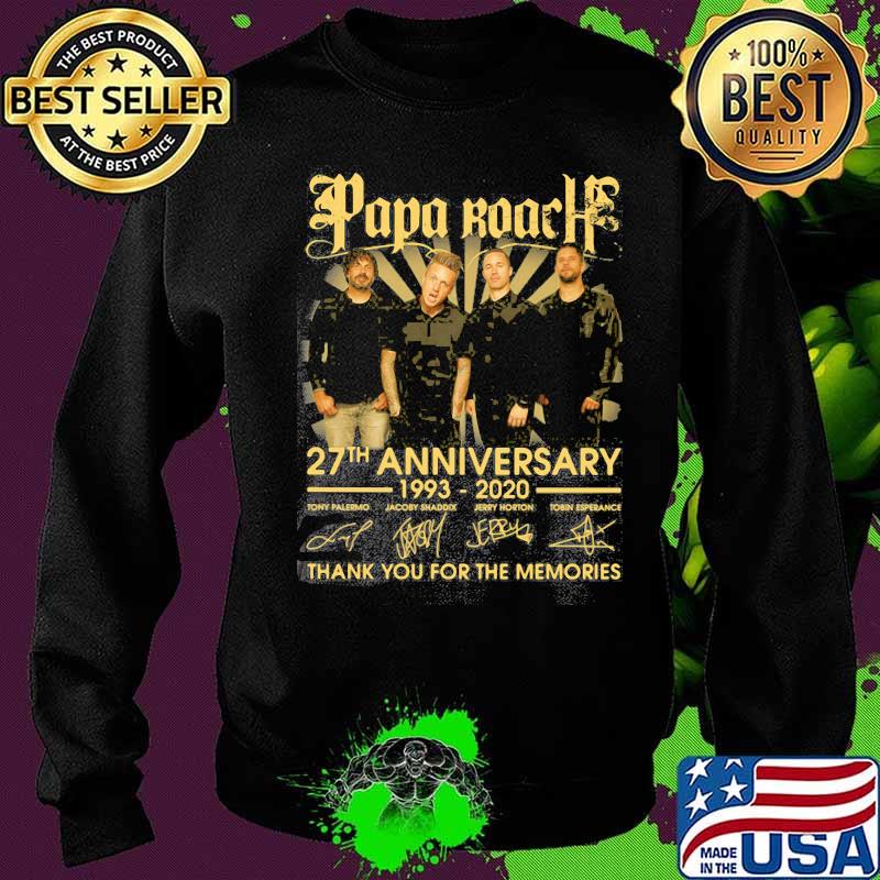 Papa roach 27th anniversary 1993 2020 thank you for the memories signatures s Sweater Papa roach 27th anniversary 1993 2020 thank you for the memories signatures s Sweater