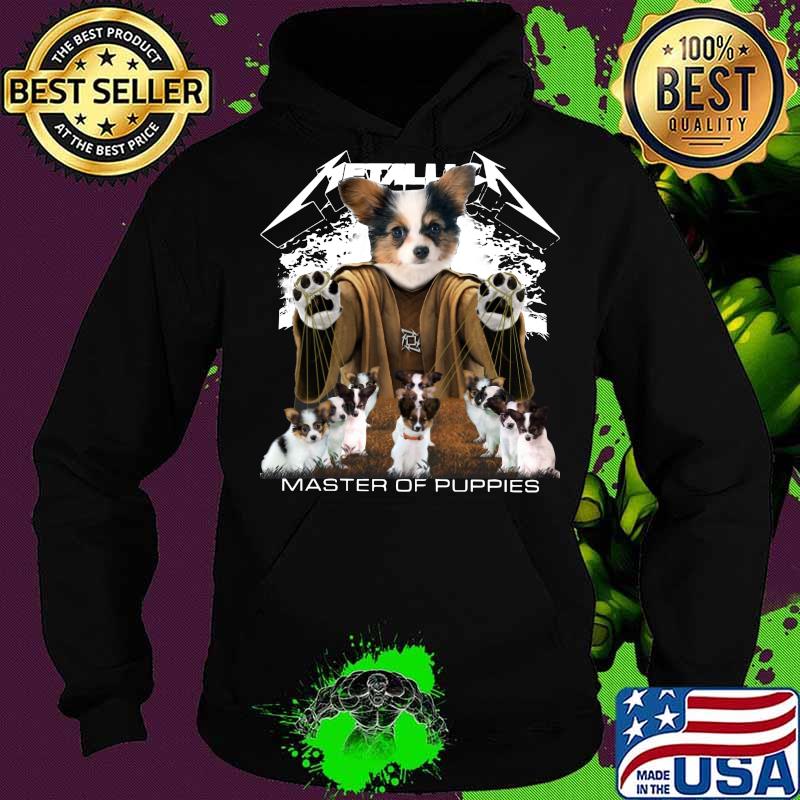 Papillon puppy metallica master of puppies s Hoodie Papillon puppy metallica master of puppies s Hoodie
