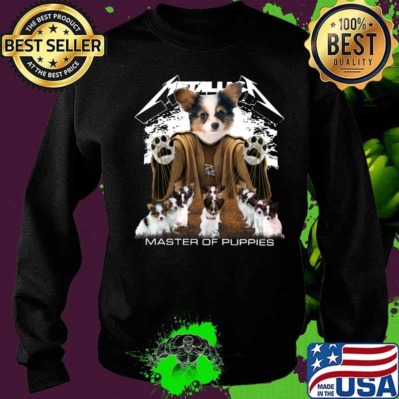 Papillon puppy metallica master of puppies s Sweater Papillon puppy metallica master of puppies s Sweater