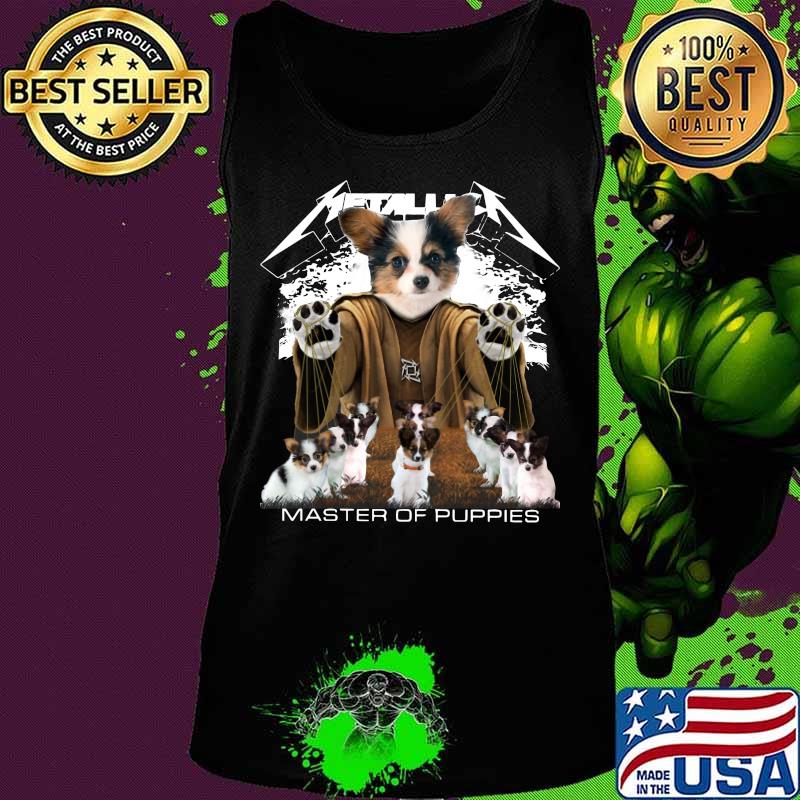 Papillon puppy metallica master of puppies s Tank top Papillon puppy metallica master of puppies s Tank top