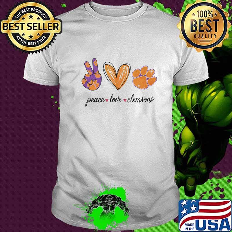 Peace love clemsons tigers diamond shirt