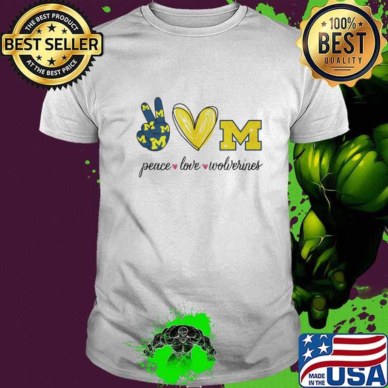 Peace love michigan wolverines shirt