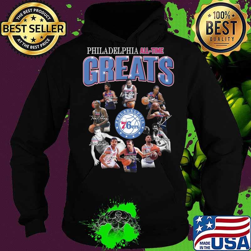 Philadelphia 76ers basketball all time great signatures s Hoodie Philadelphia 76ers basketball all time great signatures s Hoodie