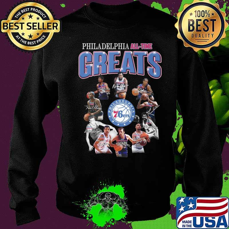 Philadelphia 76ers basketball all time great signatures s Sweater Philadelphia 76ers basketball all time great signatures s Sweater