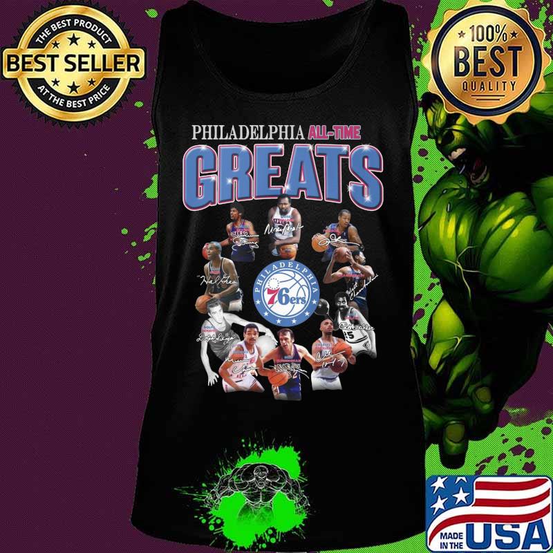 Philadelphia 76ers basketball all time great signatures s Tank top Philadelphia 76ers basketball all time great signatures s Tank top