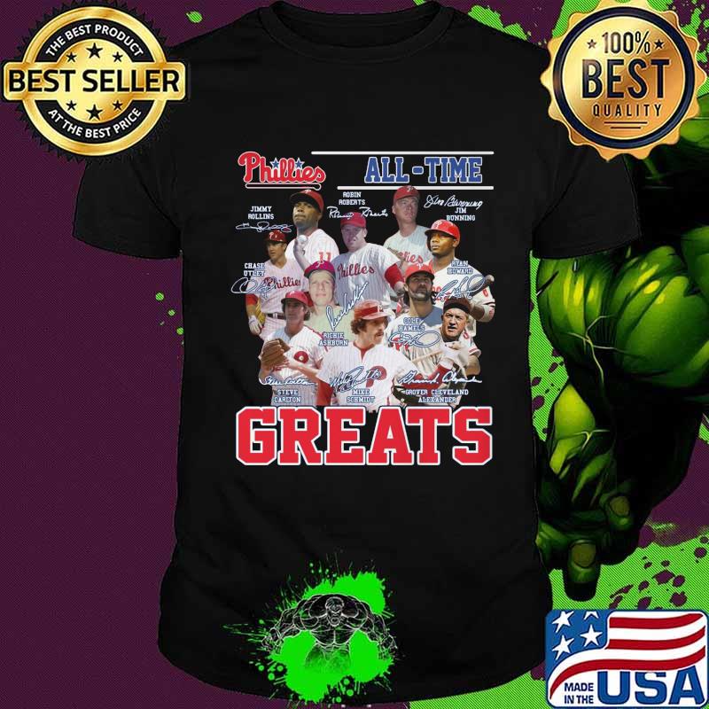 Philadelphia phillies all time greats baseball signatures shirt