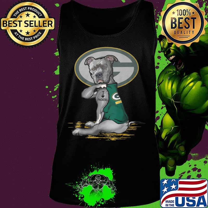 Pitbull tattoos green bay packers s Tank top Pitbull tattoos green bay packers s Tank top