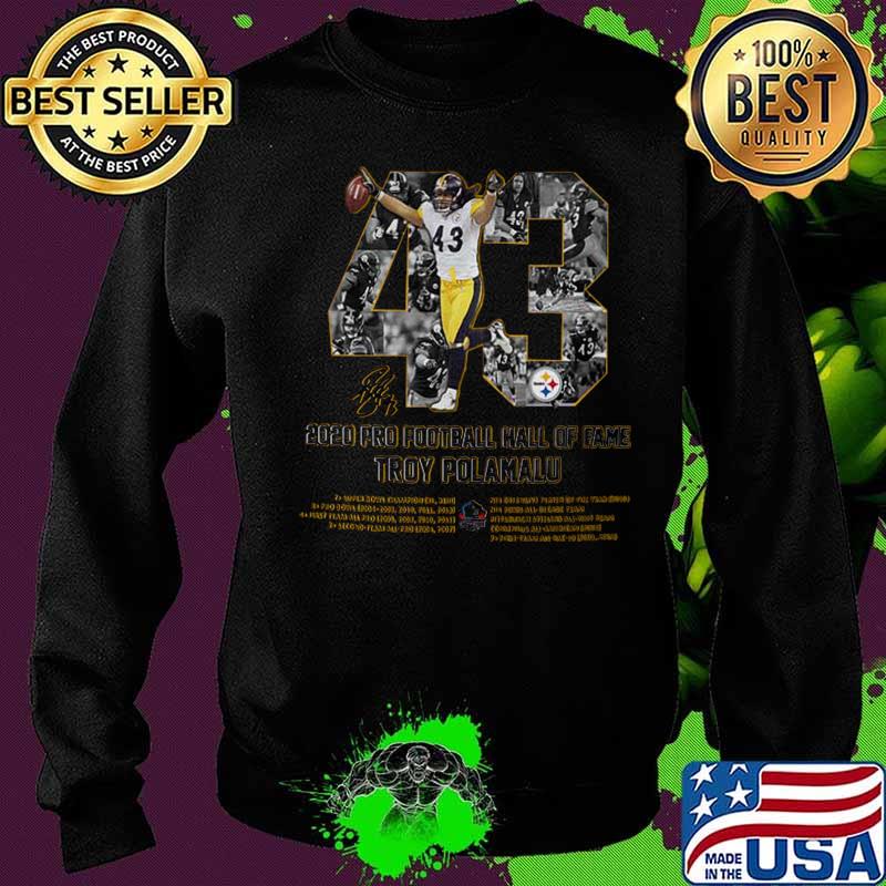 Pittsburgh steelers 43 troy aumua polamalu 2020 pro football hall of fame signature s Sweater Pittsburgh steelers 43 troy aumua polamalu 2020 pro football hall of fame signature s Sweater