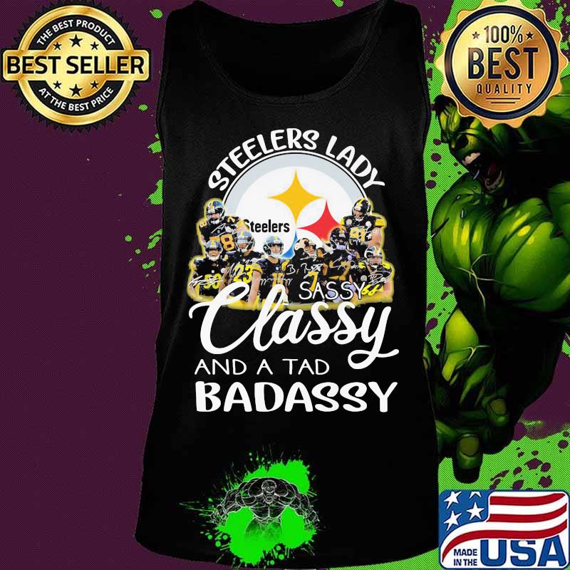 Pittsburgh steelers lady sassy classy and a tad badassy signatures s Tank top Pittsburgh steelers lady sassy classy and a tad badassy signatures s Tank top