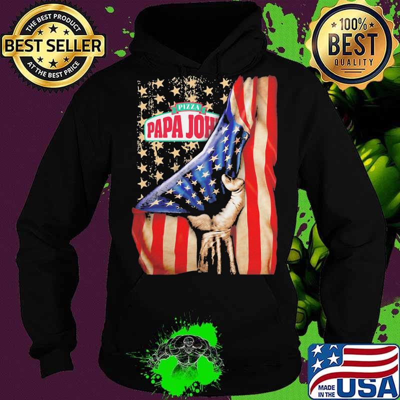 Pizza papa john logo american flag independence s Hoodie Pizza papa john logo american flag independence s Hoodie