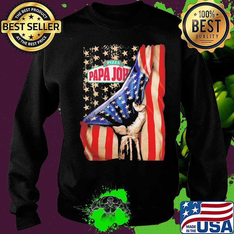 Pizza papa john logo american flag independence s Sweater Pizza papa john logo american flag independence s Sweater