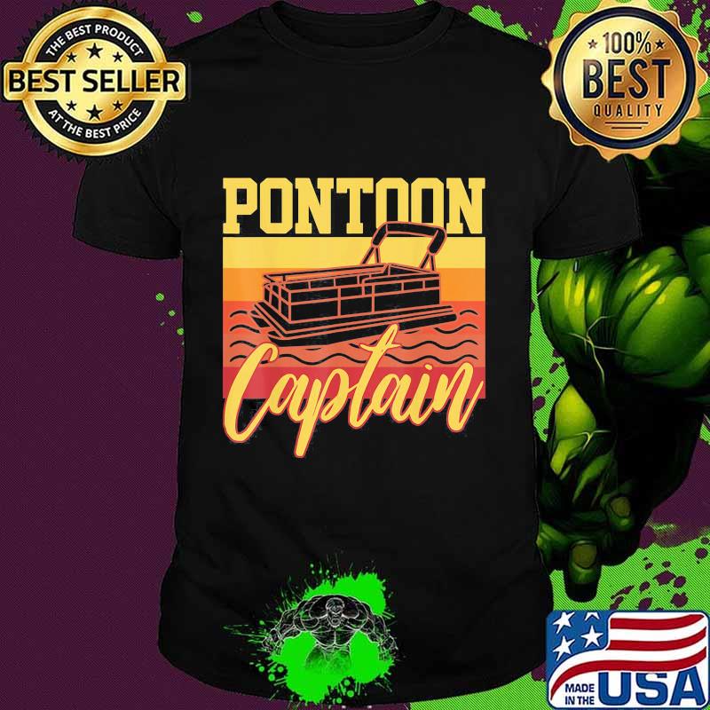 Pontoon Captain Boat Vintage Retro Shirt