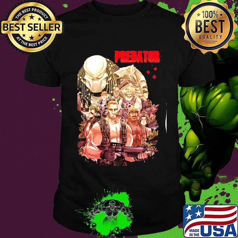 Predator movie cartoon characters shirt