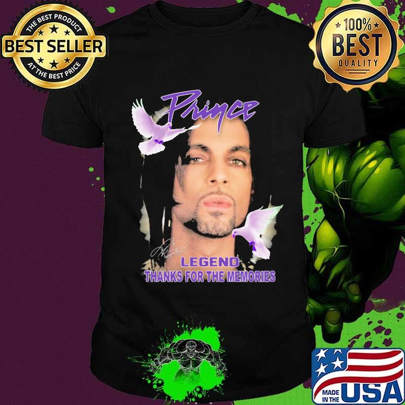 Prince legend thanks for the memories signature bird shirt