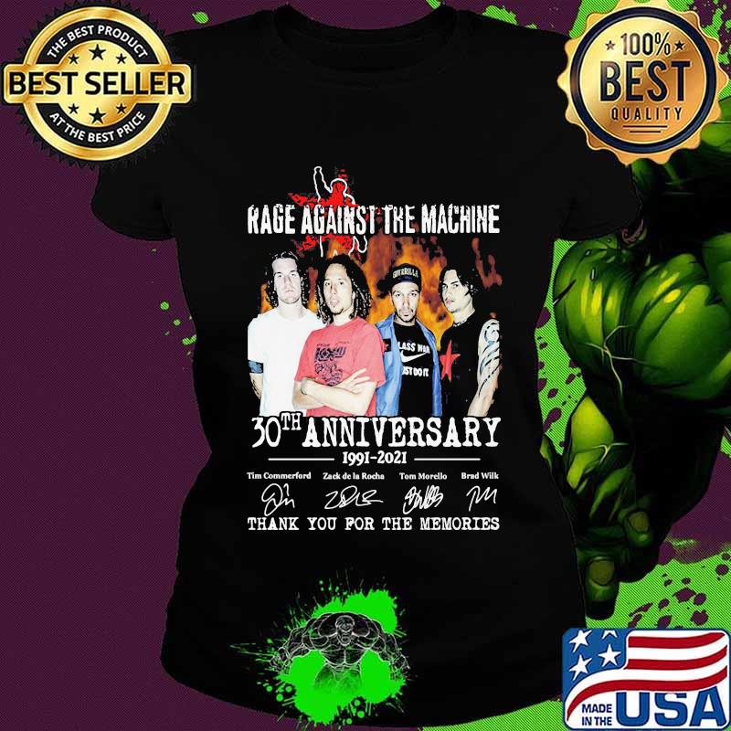 Rage against the machine 30th anniversary 1991 2021 thank you for the memories signatures s Ladies tee Rage against the machine 30th anniversary 1991 2021 thank you for the memories signatures s Ladies tee