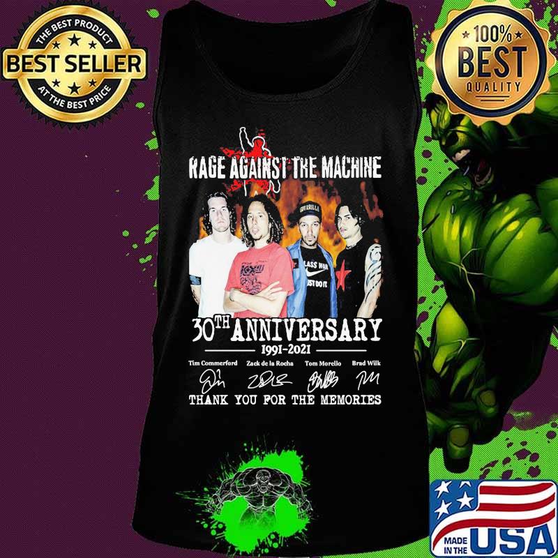 Rage against the machine 30th anniversary 1991 2021 thank you for the memories signatures s Tank top Rage against the machine 30th anniversary 1991 2021 thank you for the memories signatures s Tank top