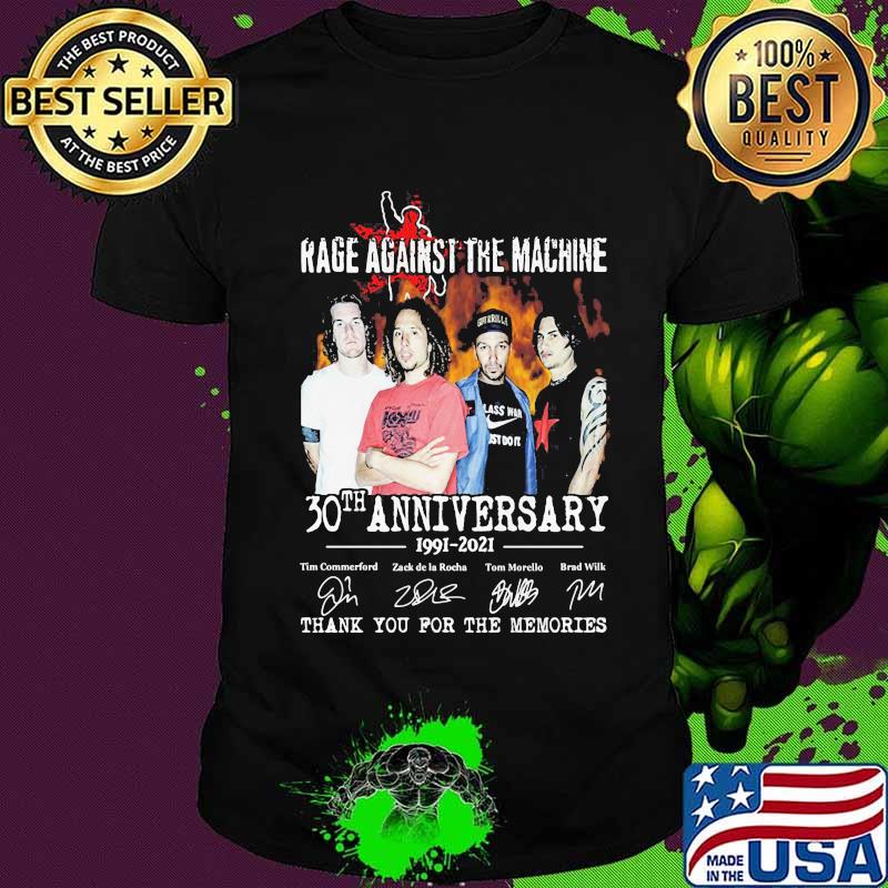 Rage against the machine 30th anniversary 1991 2021 thank you for the memories signatures shirt Rage against the machine 30th anniversary 1991 2021 thank you for the memories signatures shirt
