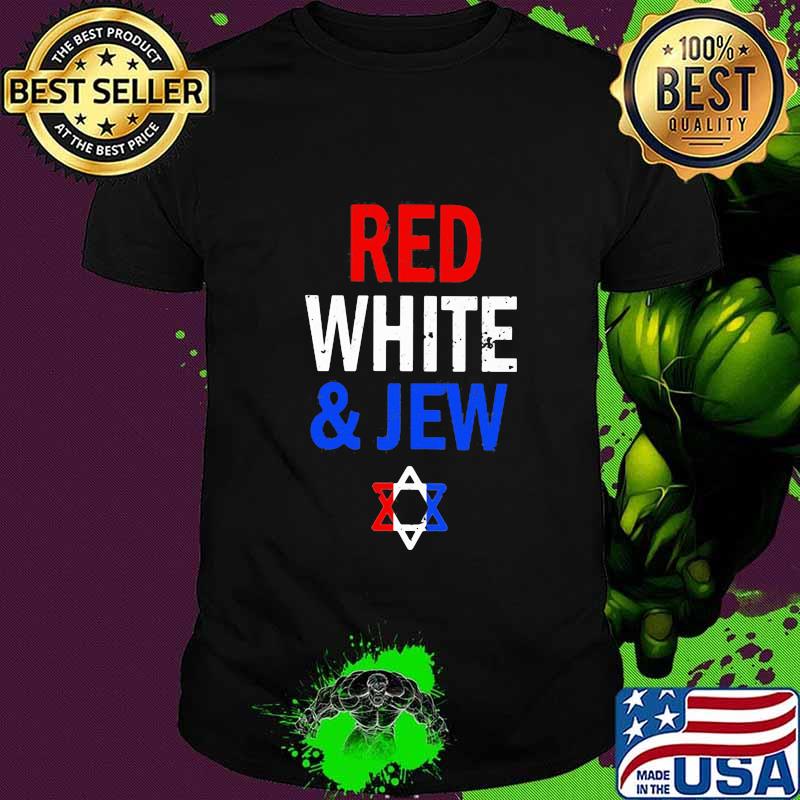 Red white and jew america star shirt