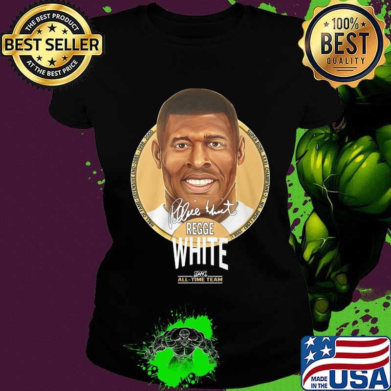 Reggie white all time team signature s Ladies tee Reggie white all time team signature s Ladies tee