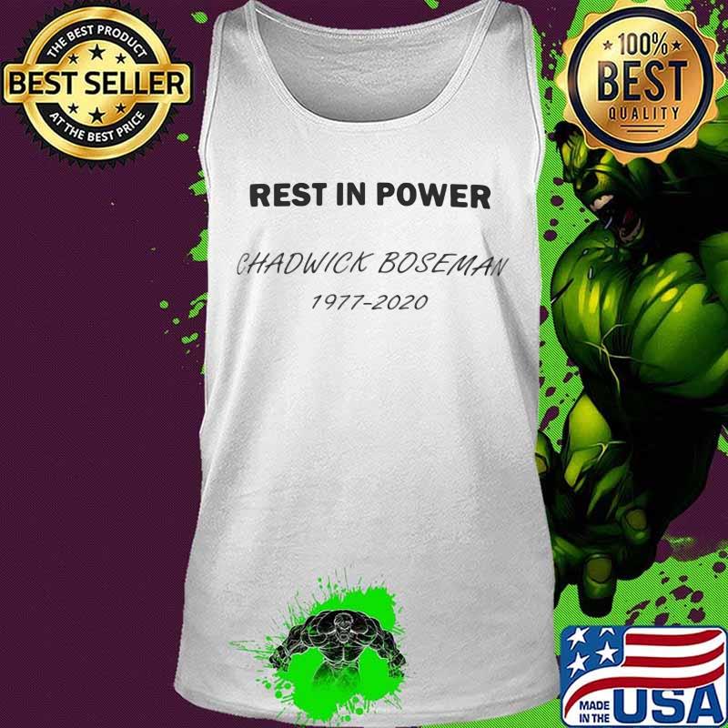 Rest in power black panther chadwick rip 1977 2020 s Tank top Rest in power black panther chadwick rip 1977 2020 s Tank top
