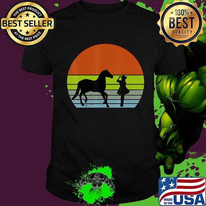 Retro Distressed Vintage Cowgirl and Horse T-Shirt