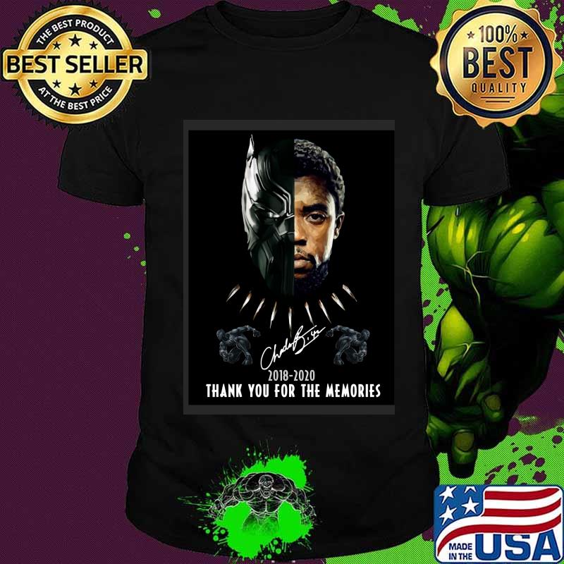 Rip Black Panther 2018-2020 thank you for the memories Chadwick Boseman signature shirt