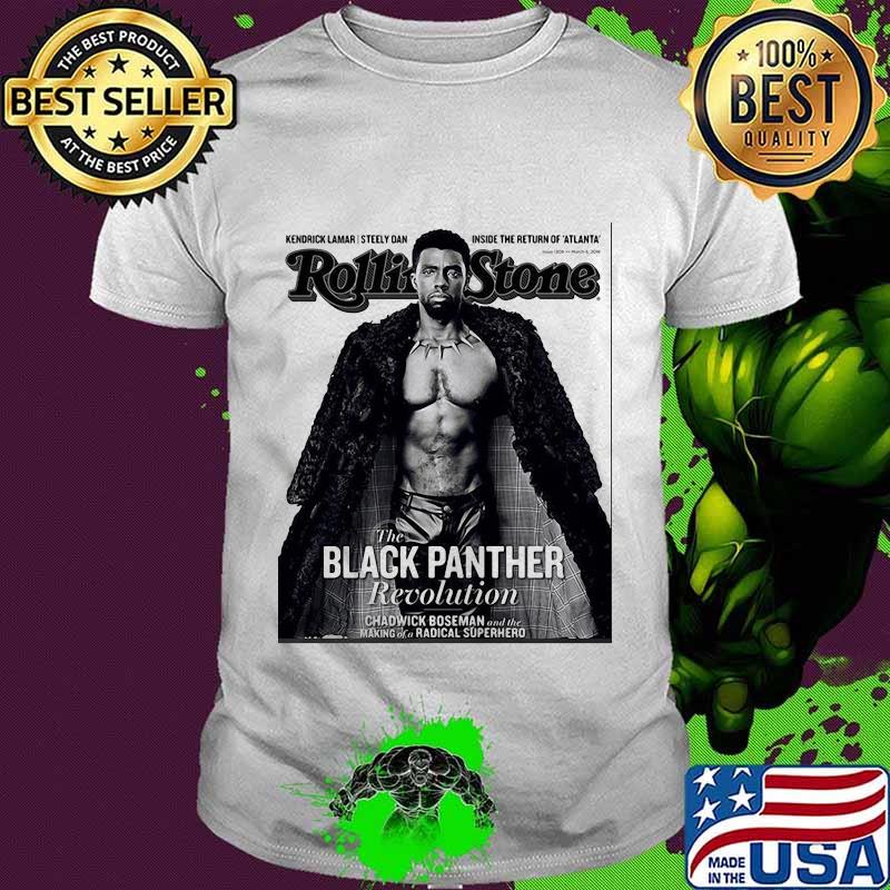 Rip Black Panther Recolution Rolling Stone Chadwick Boseman shirt