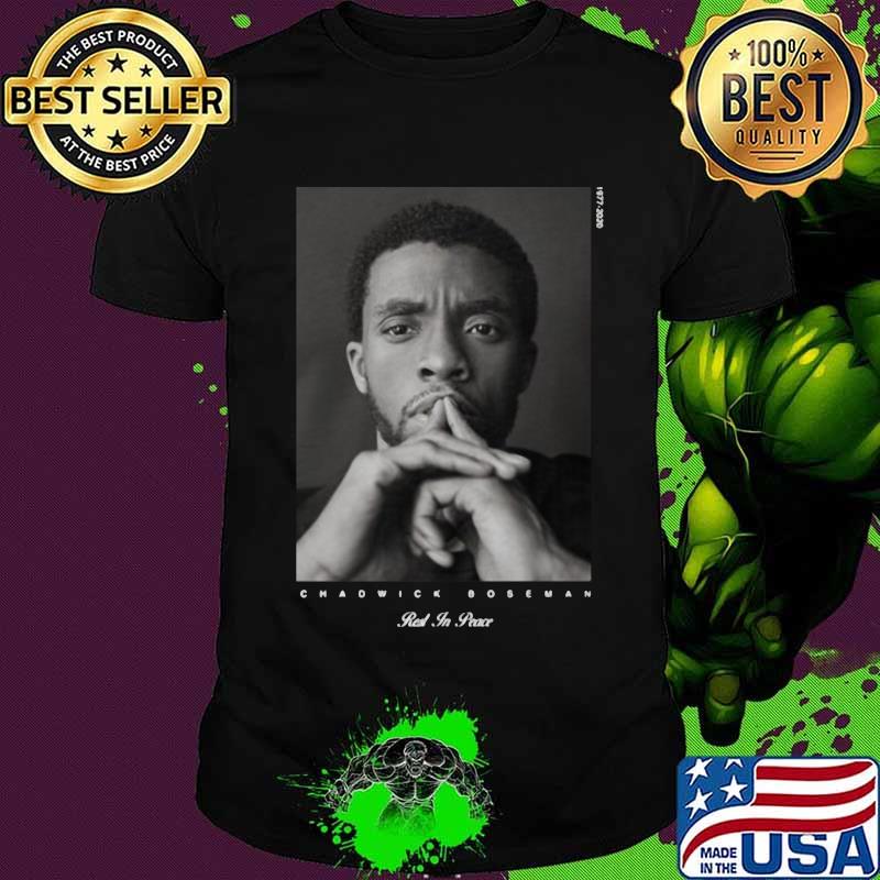 Rip chadwick boseman black panther rest in peace 1977 2020 shirt