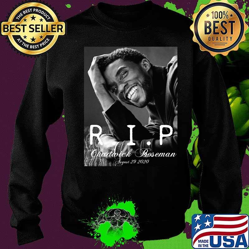 Rip chadwick Boseman black panther smiling 2020 s Sweater Rip chadwick Boseman black panther smiling 2020 s Sweater