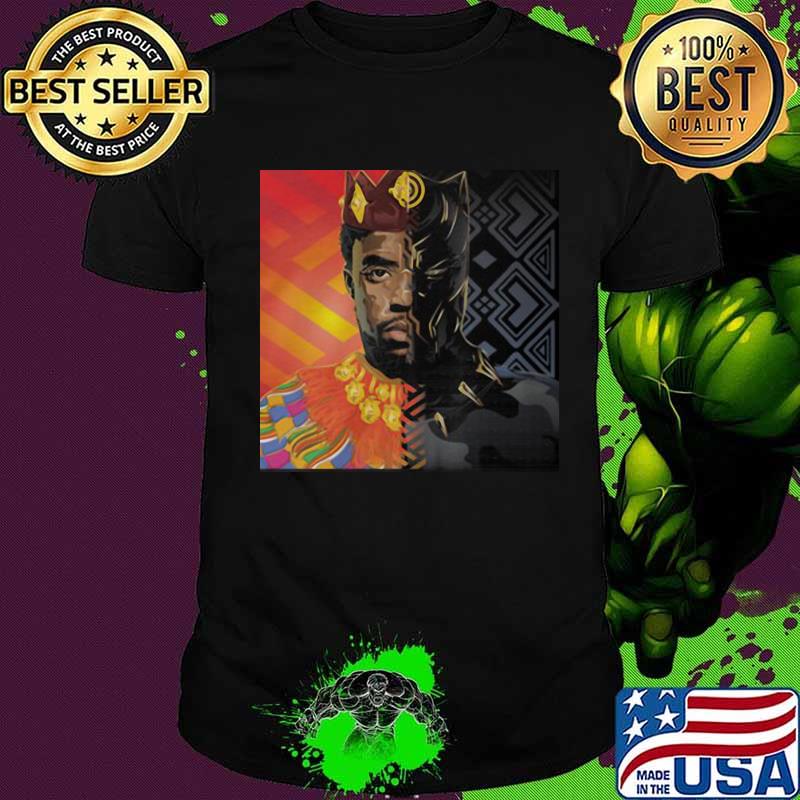 Rip chadwick boseman leader king black panther art shirt