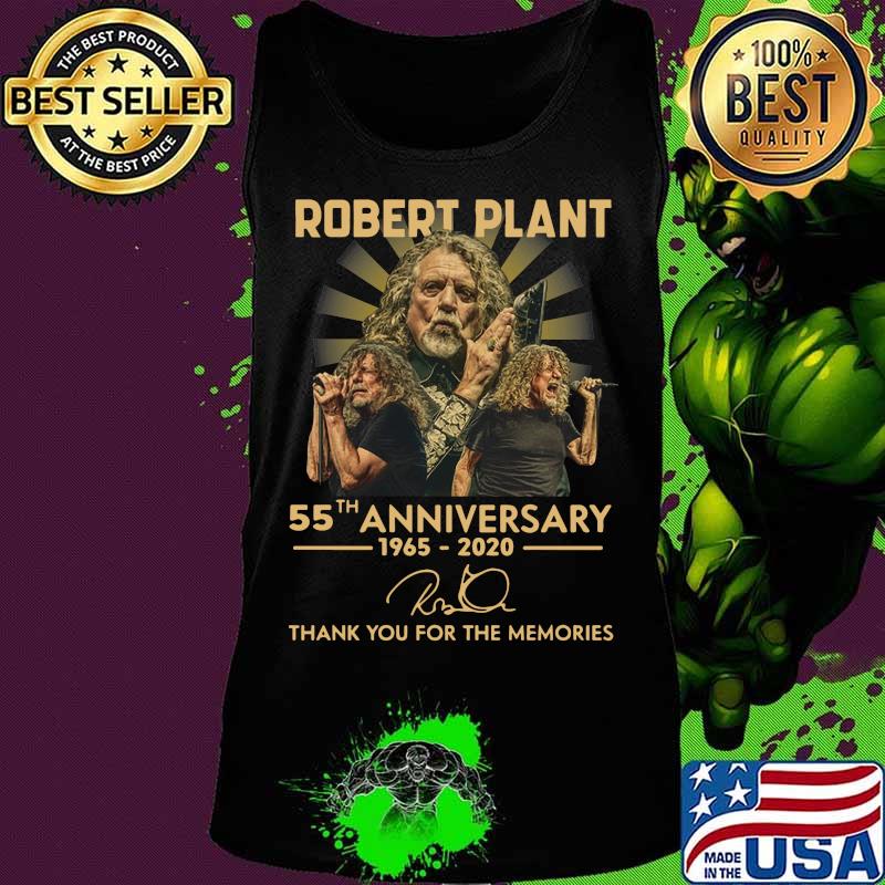 Robert plant 55th anniversary 1965 2020 thank you for the memories signature s Tank top Robert plant 55th anniversary 1965 2020 thank you for the memories signature s Tank top
