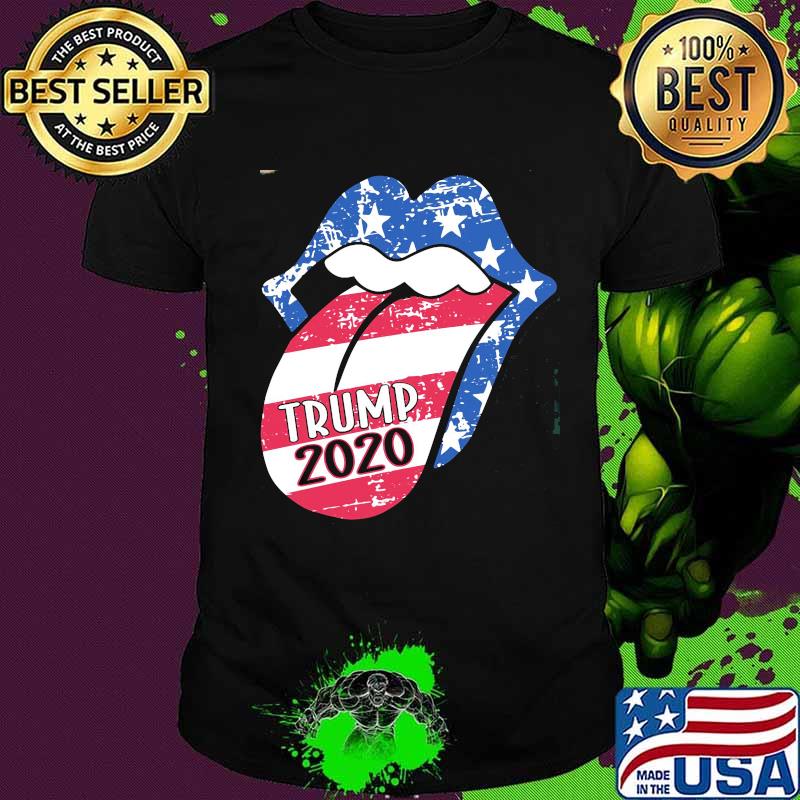 Rolling stones trump 2020 american flag independence day shirt