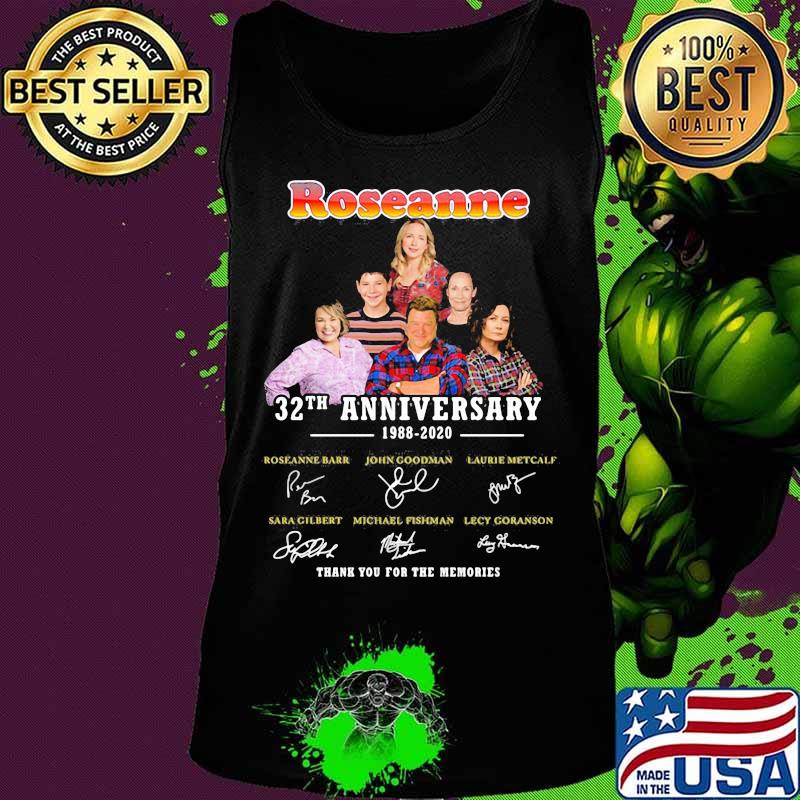 Roseanne 32th anniversary 1988 2020 thank you for the memories signatures s Tank top Roseanne 32th anniversary 1988 2020 thank you for the memories signatures s Tank top