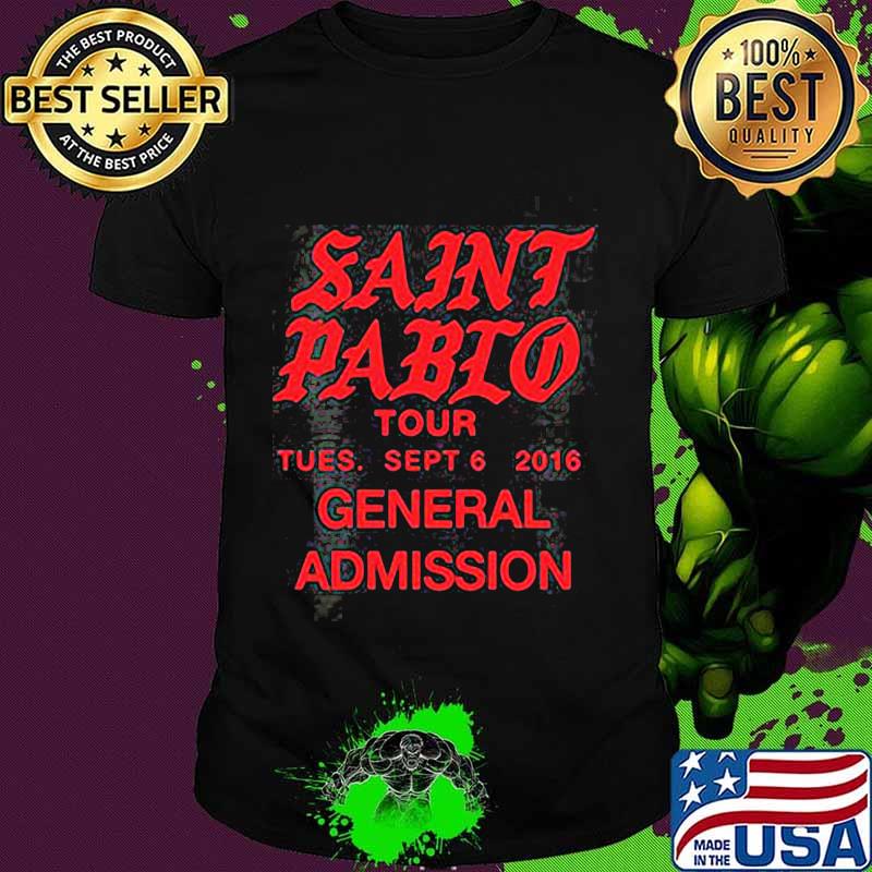 Saint pablo tour i feel like pablo general admission shirt