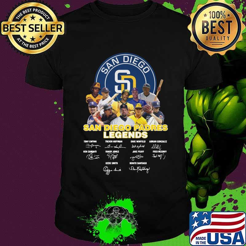 San diego padres legends baseball signatures shirt