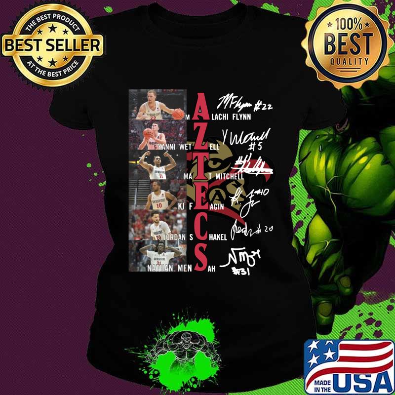San diego state aztecs men's basketball players signatures s Ladies tee San diego state aztecs men's basketball players signatures s Ladies tee
