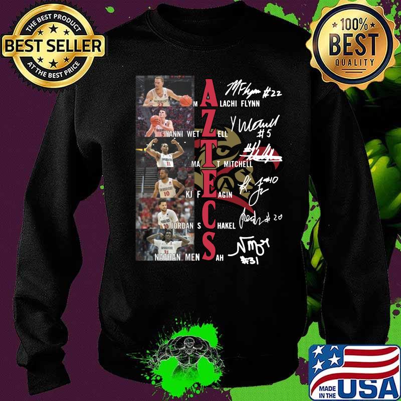 San diego state aztecs men's basketball players signatures s Sweater San diego state aztecs men's basketball players signatures s Sweater