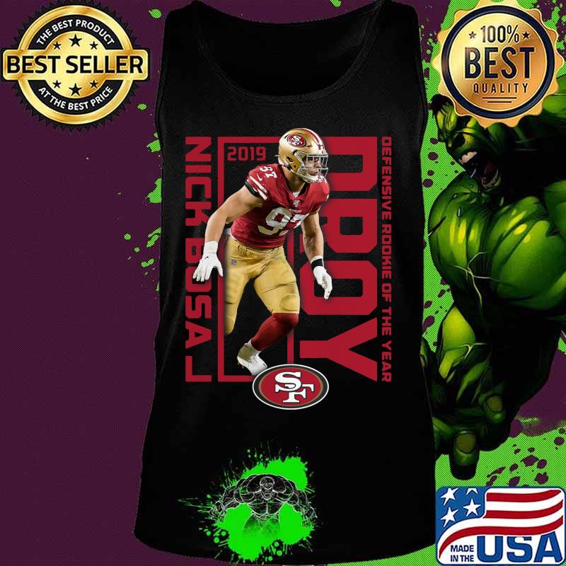 San francisco 49ers 2019 nick bosa drop defensive rookie of the year s Tank top San francisco 49ers 2019 nick bosa drop defensive rookie of the year s Tank top