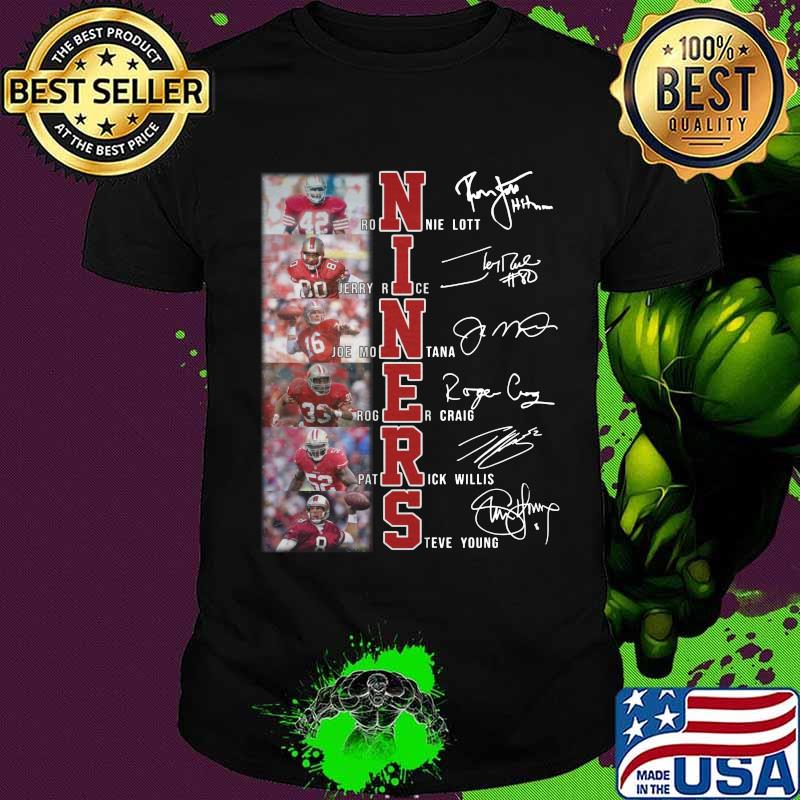 San francisco 49ers niners football players signatures shirt