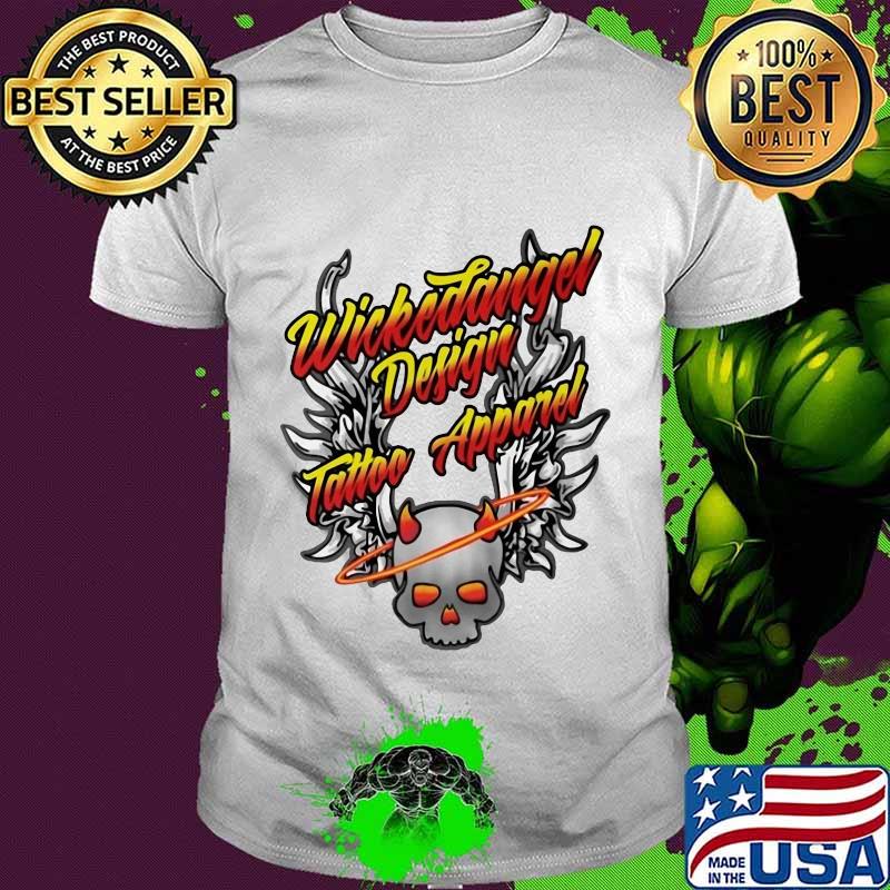 Satan wicked angel design tattoo apparel shirt