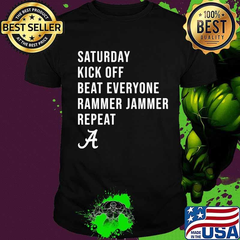 Saturday kick off beat everyone rammer jammer repeat atlanta braves shirt