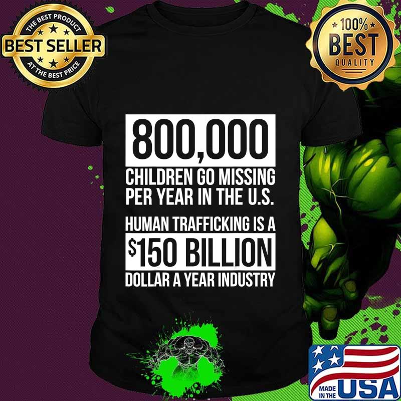 Save Our Children End Child Trafficking Awareness Stats T-Shirt